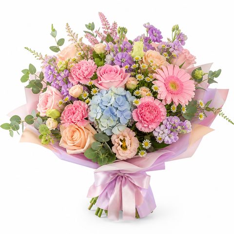 New-baby pastel bouquet